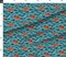 Nautical Whimsical Waves Blue Orange Custom Printed Fabric by Spoonflower Various Fabrics by the Yard or Fat Quarter